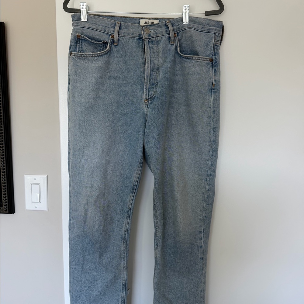 Agolde Riley High Rise Straight Crop Jeans - Picture 3 of 5